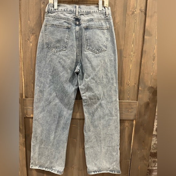 Cider Light Blue Straight Leg Jeans with Patchwork - Picture 3 of 3